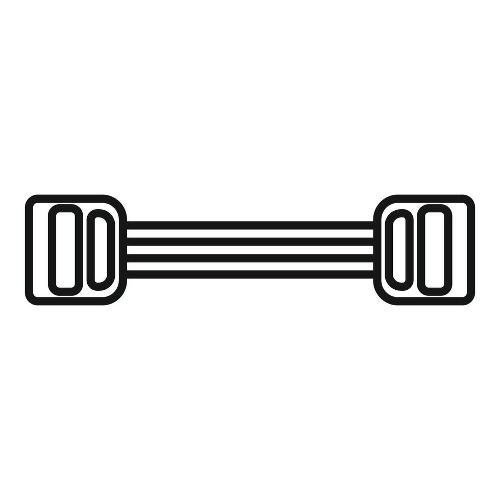 Fitness elastic band icon, outline style vector
