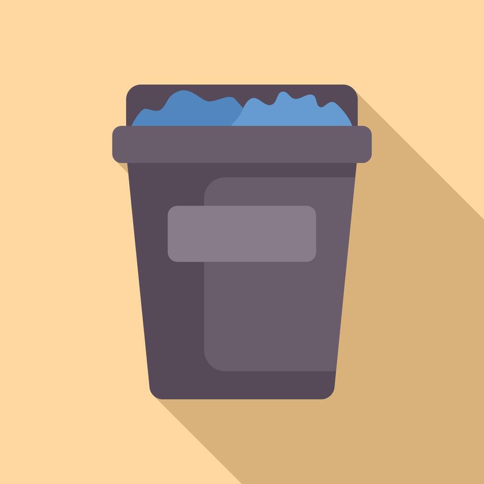 Overflowing trash can illustrating pollution concept vector