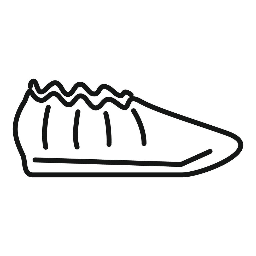 Shoe cover icon representing medical footwear protecting from contamination vector