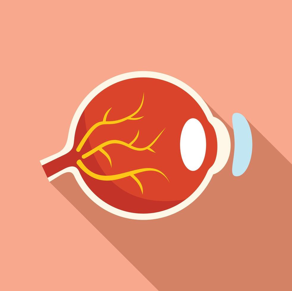 Human eye receiving laser correction surgery for vision treatment vector