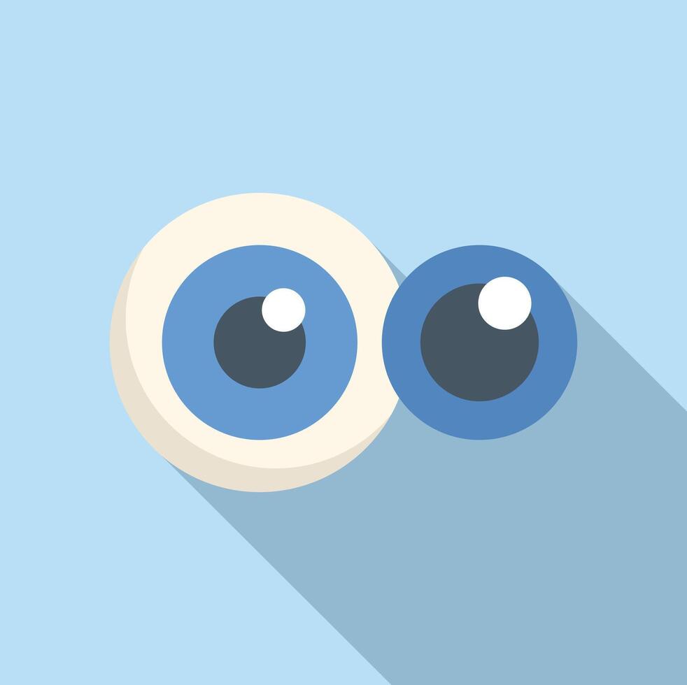 Cartoon eyes looking in different directions showing confusion vector