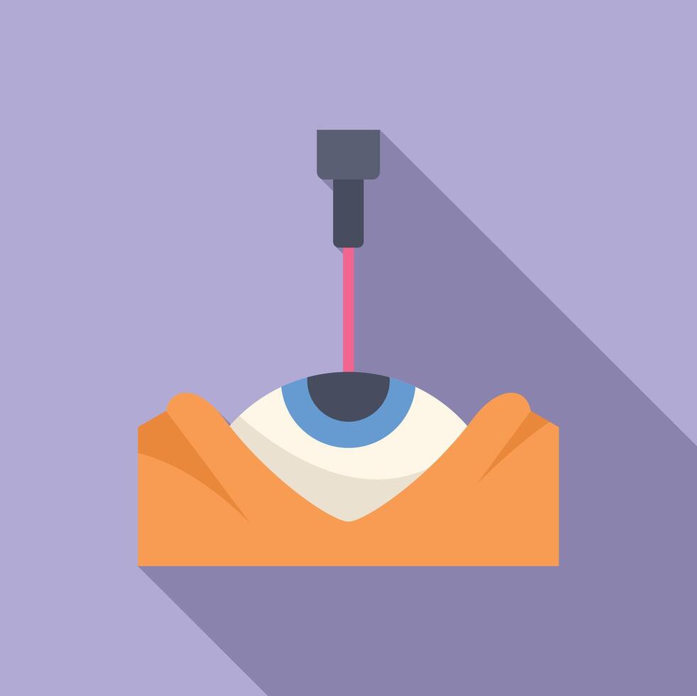 Laser eye surgery correcting vision with modern technology vector