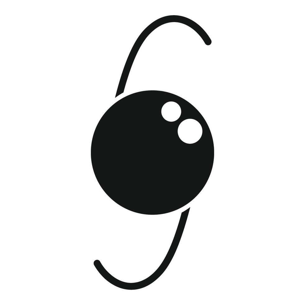 Bowling ball flying through air minimalist sports icon vector