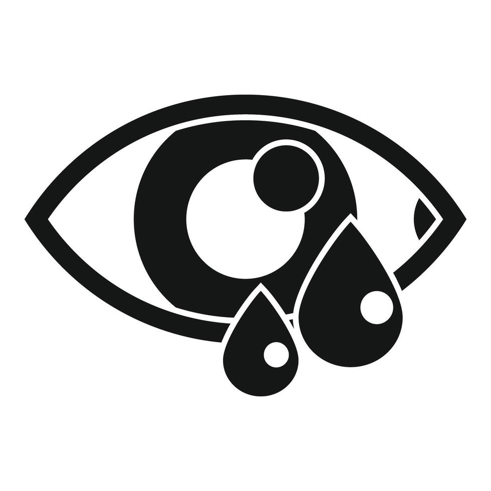 Human eye crying showing sadness and sorrow vector