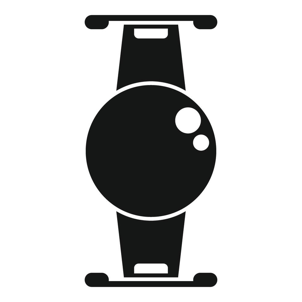 Smart watch showing time in black and white minimalist style vector
