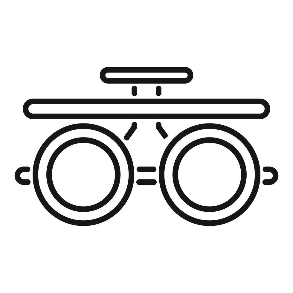 Trial frame optometrist tool for eyesight examination vector