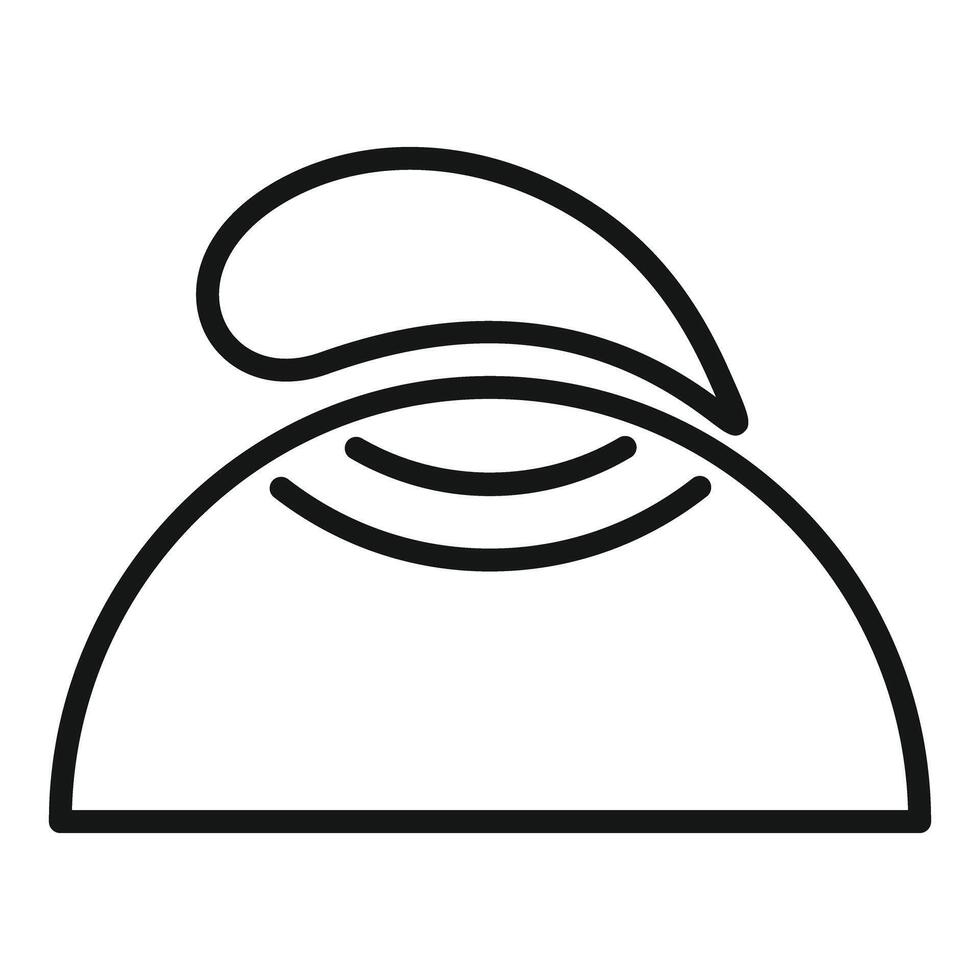 Iron steaming icon showing steam coming out of iron vector