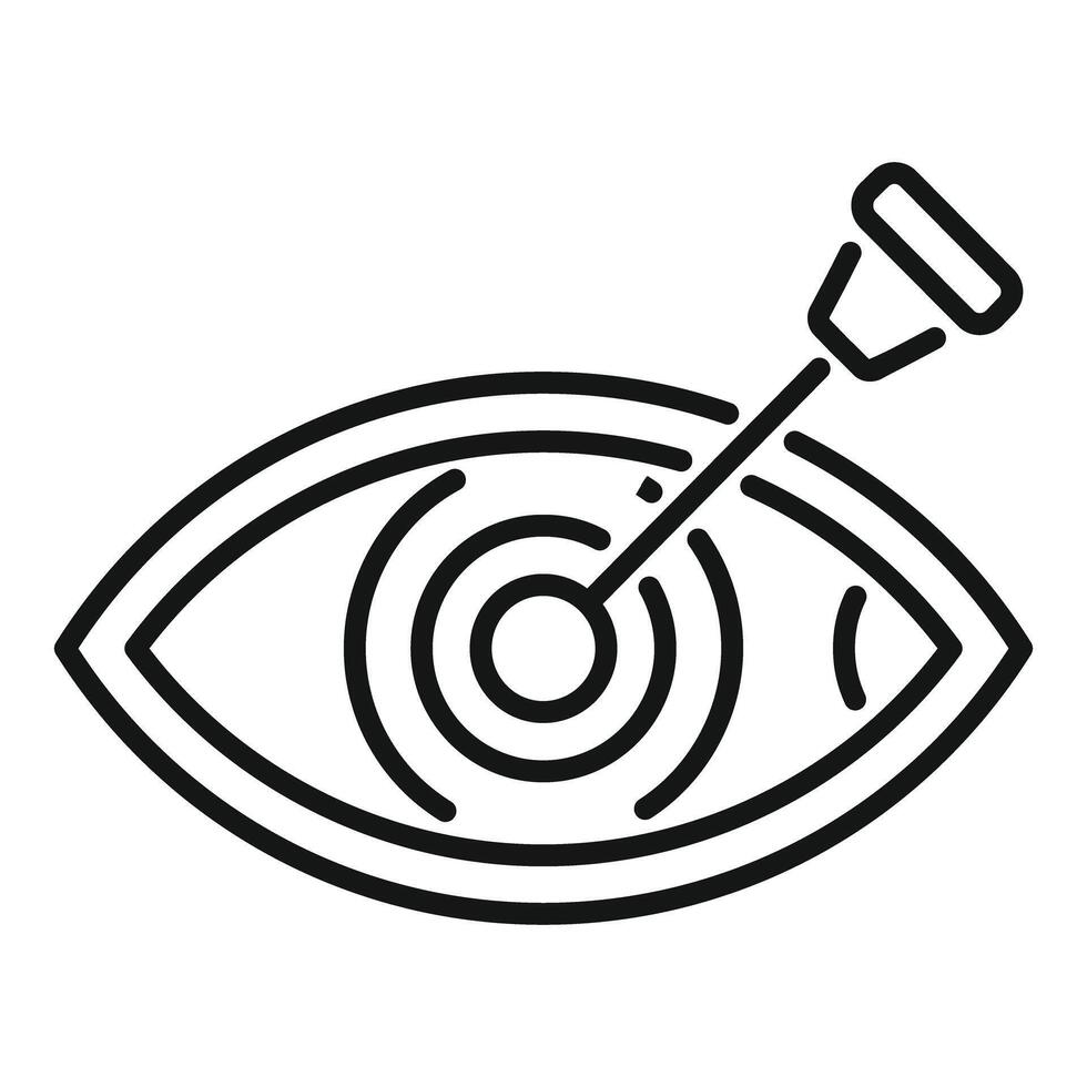 Ophthalmology laser surgery correcting vision defect icon vector