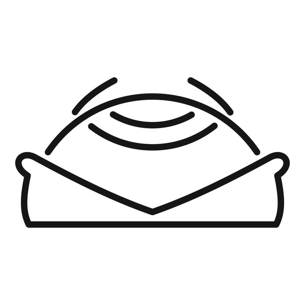 Orthopedic pillow memory foam supporting head and neck while sleeping icon vector