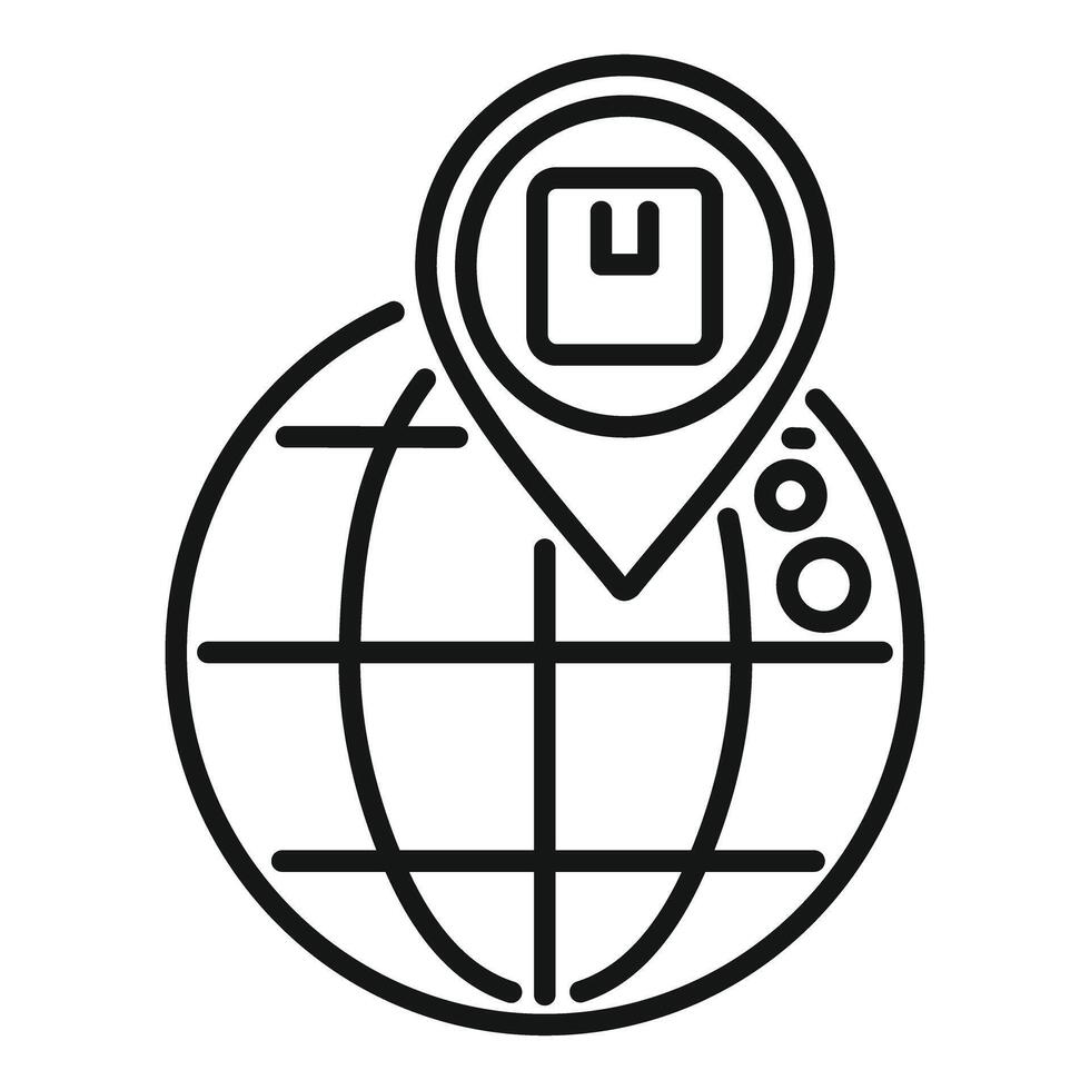 Global package tracking location pinpointing delivery worldwide vector