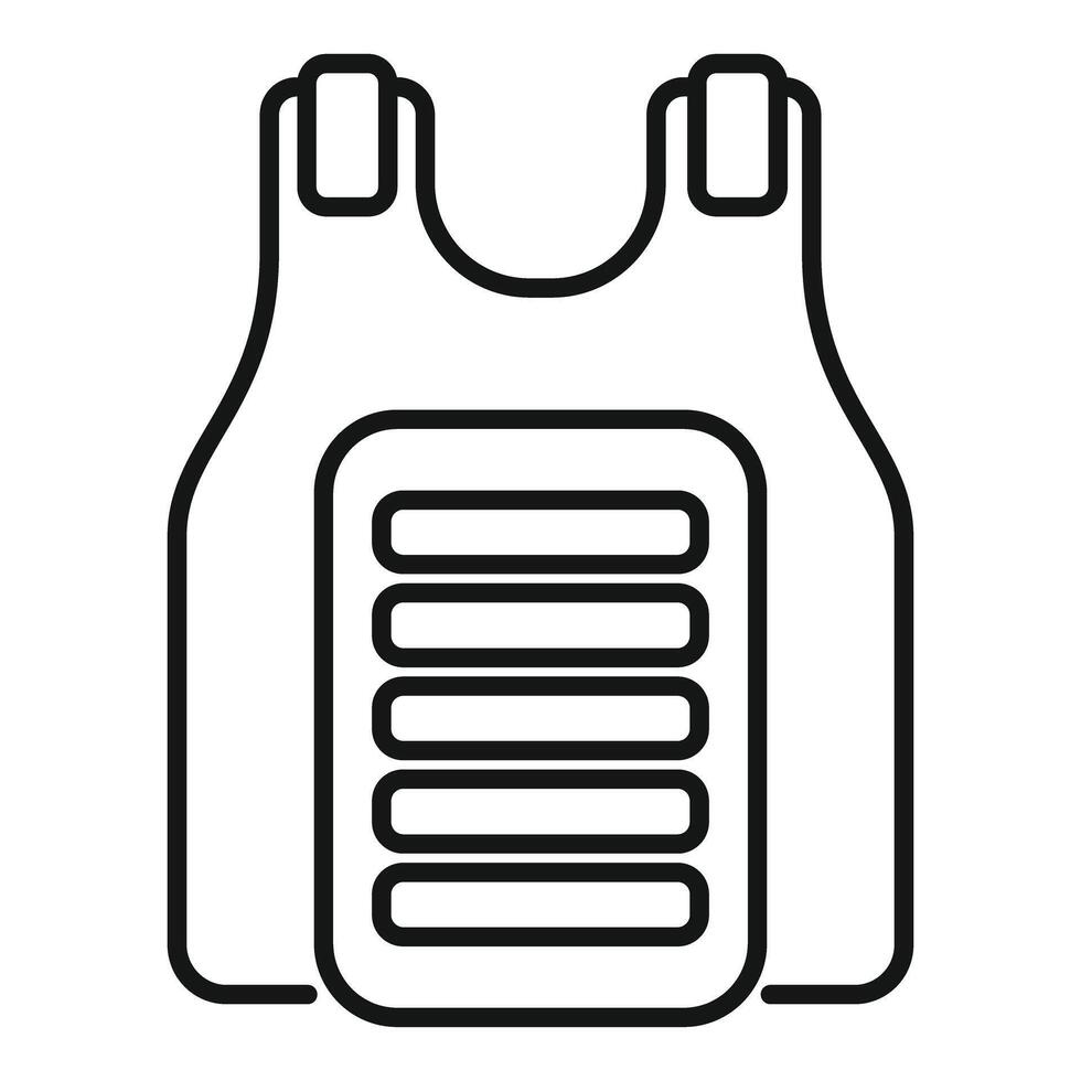 Bulletproof vest providing protection from gun violence vector