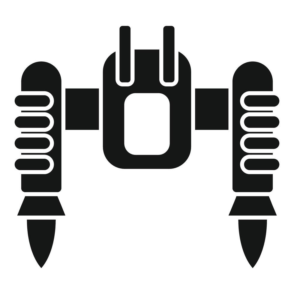 Space jetpack with double rocket engine for exploring galaxy vector