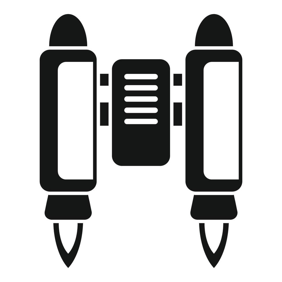 Double jetpack generating thrust for future space exploration vector