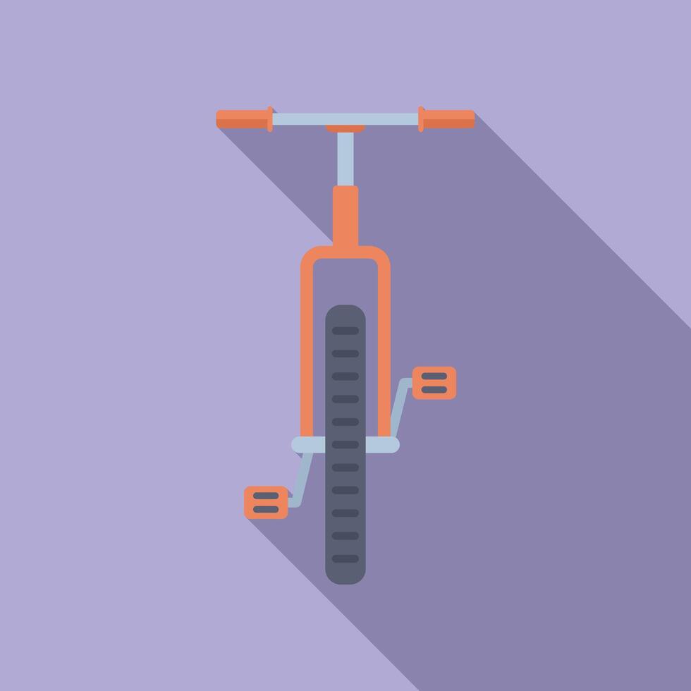 Circus unicycle standing on one wheel with pedals and handlebars vector