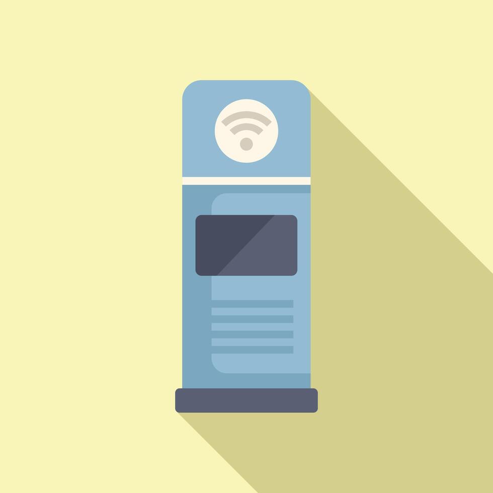 Street digital signage showing wifi available using public network vector