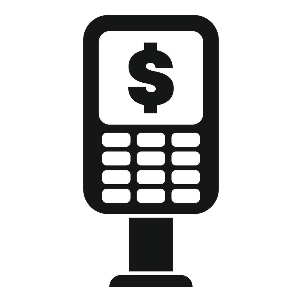 Payment terminal showing dollar currency symbol for commerce vector
