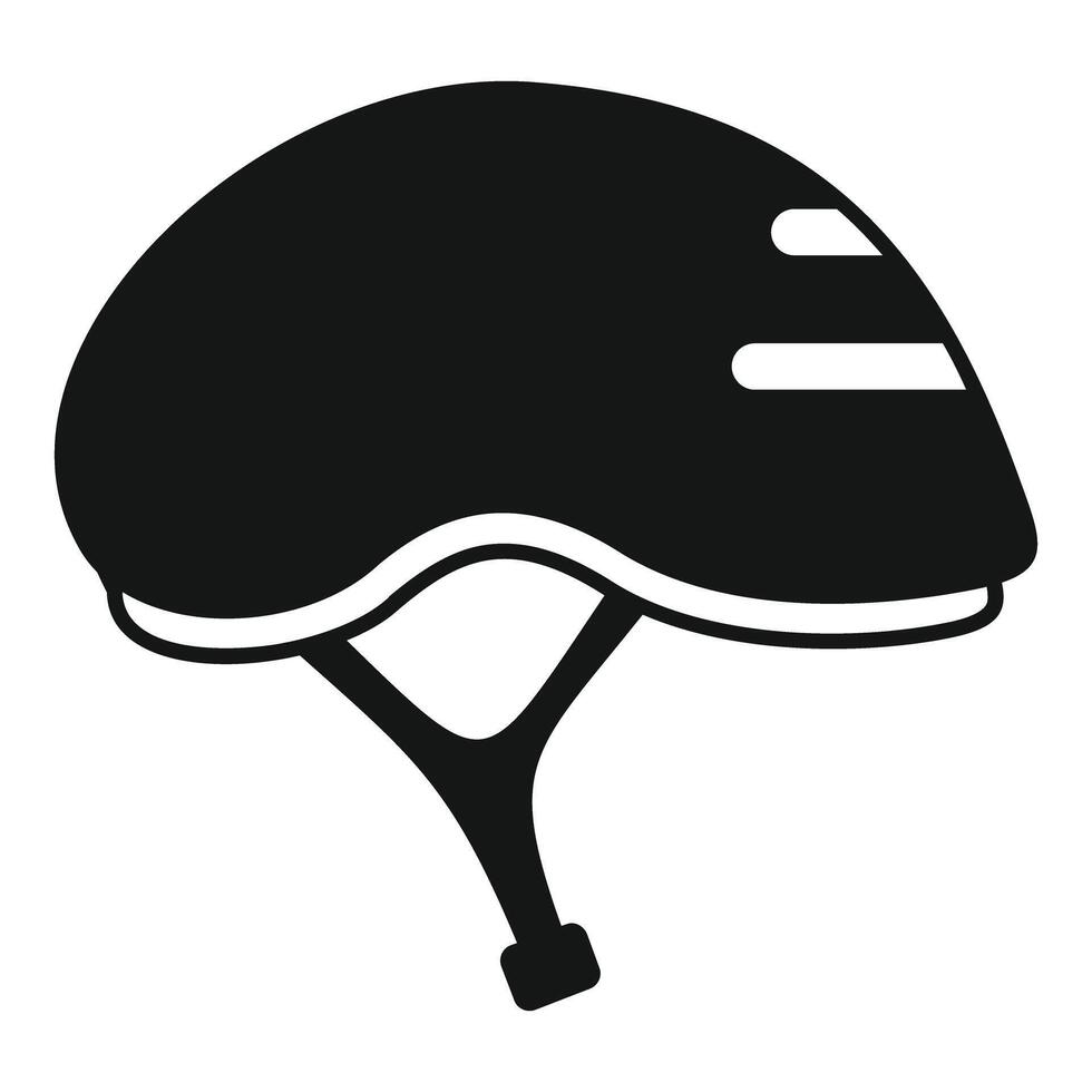Bike helmet icon showing safety and protection vector
