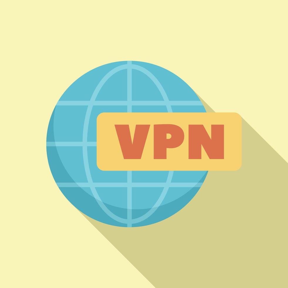 Global vpn network protecting user data and privacy vector