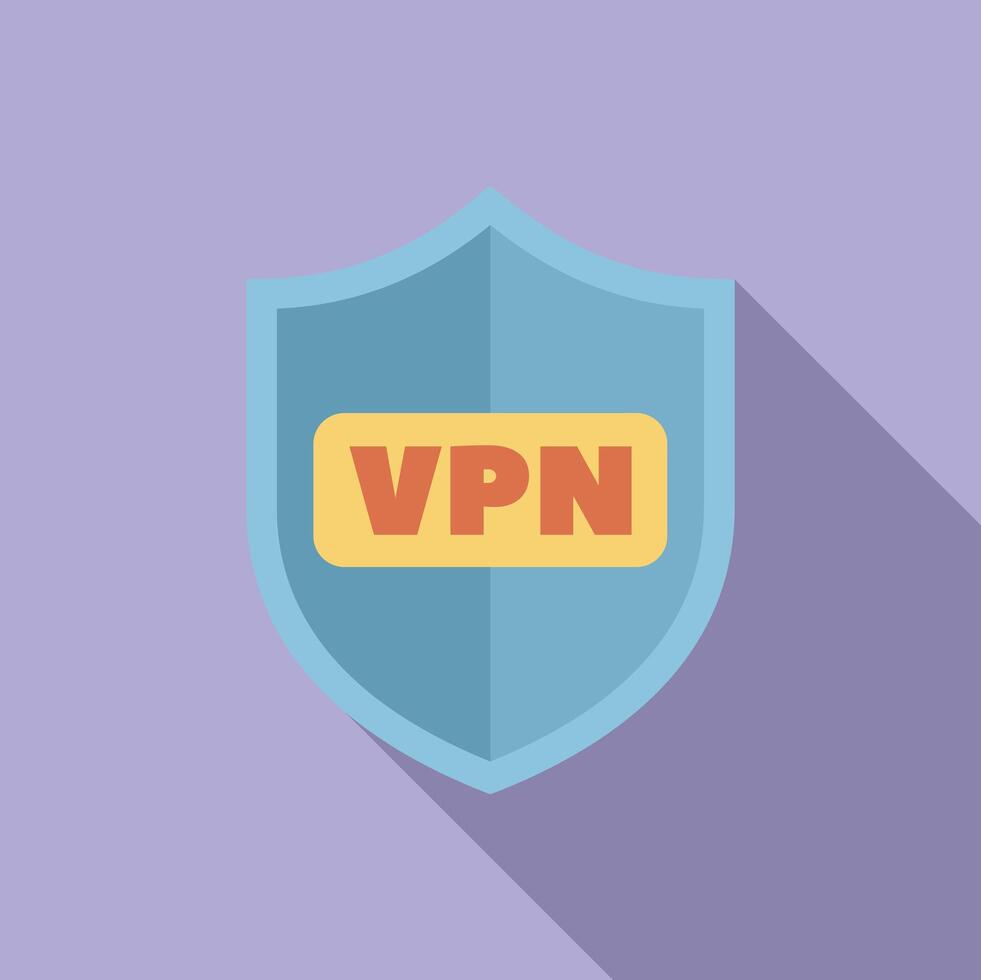 Vpn shield providing secure connection for online privacy vector