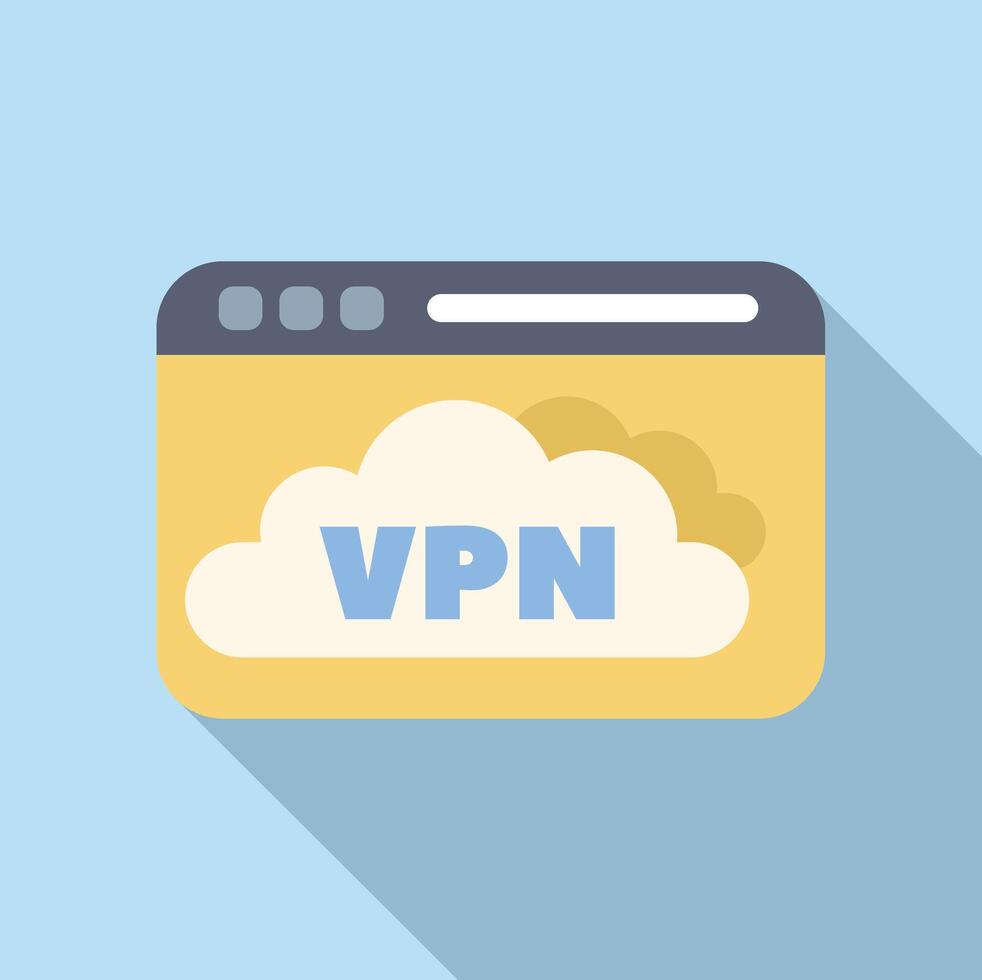 Vpn service providing secure connection, internet security and privacy concept vector