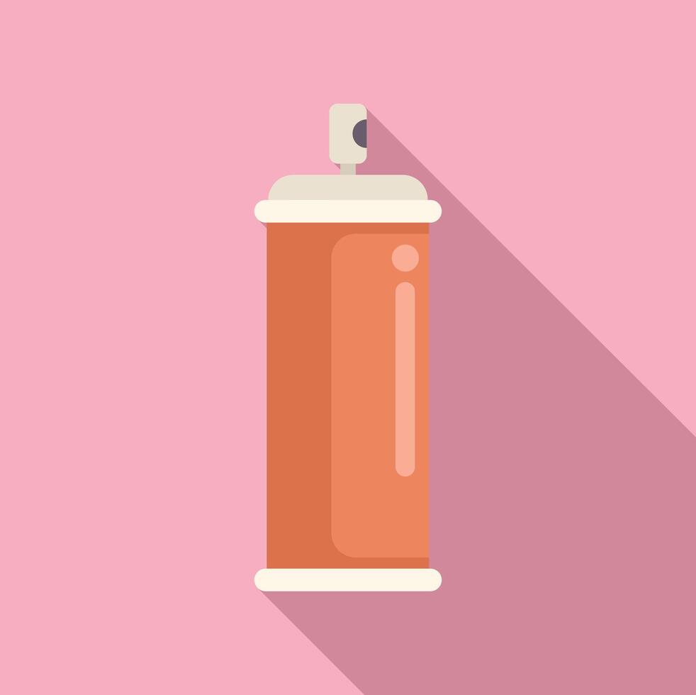 Spray paint can standing on pink background vector