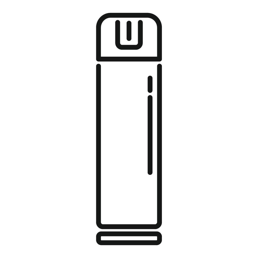 Simple black line art spray can icon representing graffiti art vector