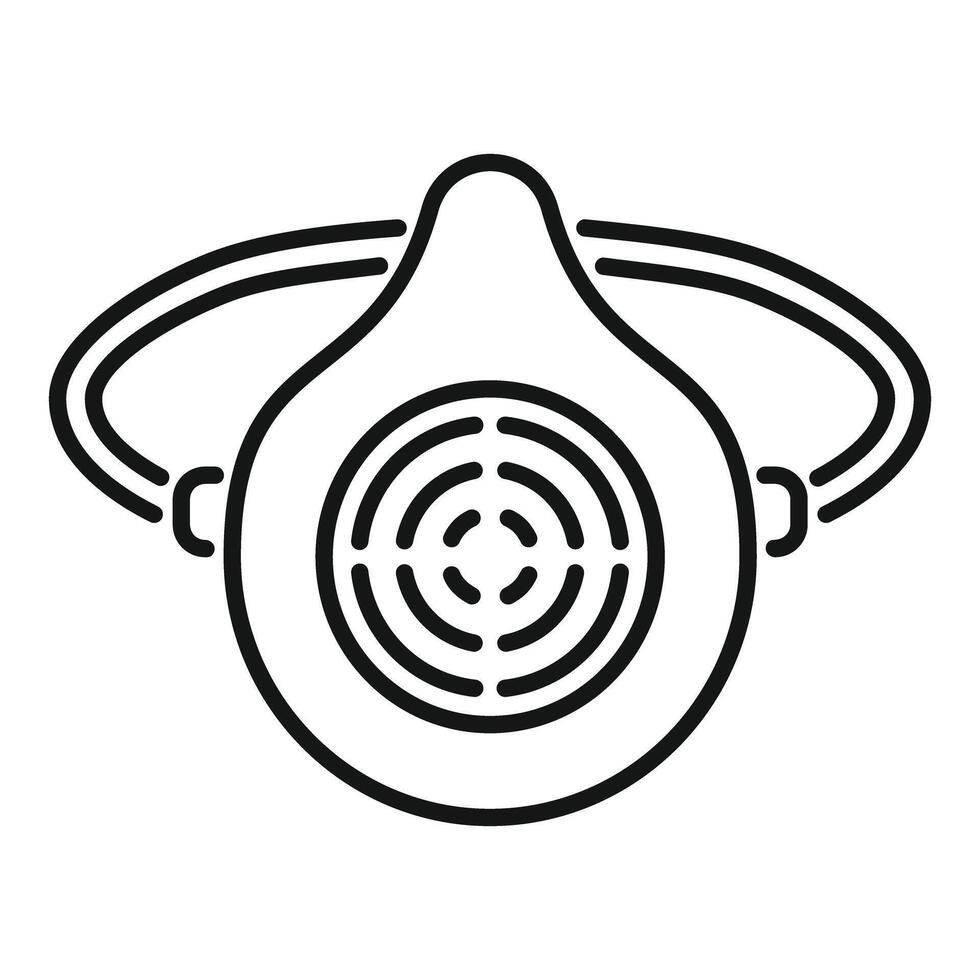Respirator mask protecting from virus and pollution icon vector