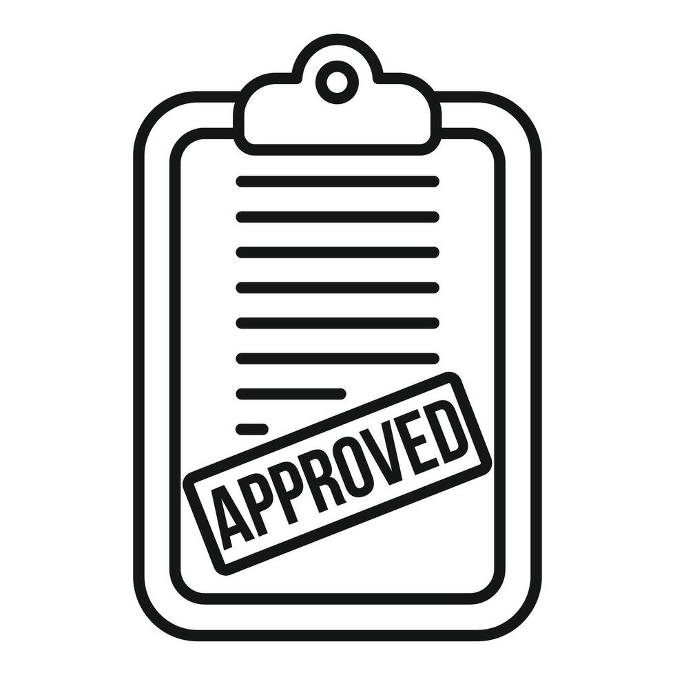 Clipboard with approved stamp showing validation concept vector