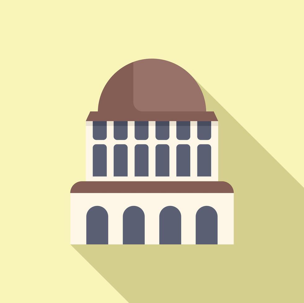 Parliament building with columns and big dome is representing government vector