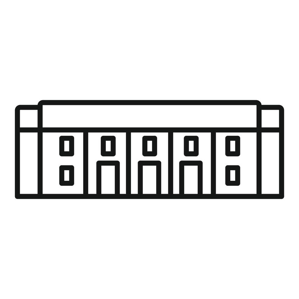 Government building icon representing public service and administration vector