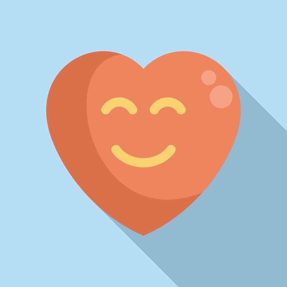 Heart shape is smiling expressing love and happiness vector