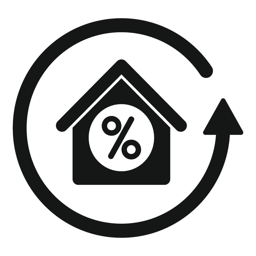 House price increasing showing growth in real estate market vector