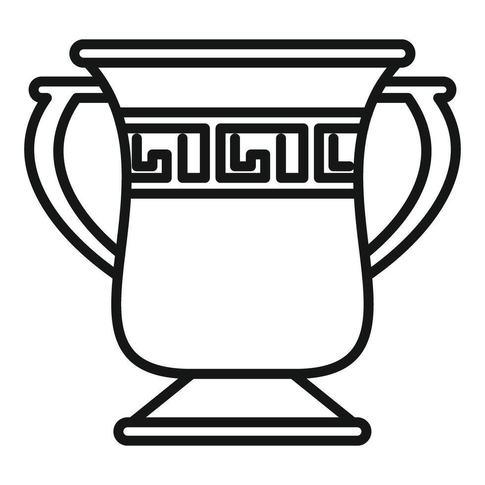 Ancient greek vase with traditional pattern showing hellenic culture vector