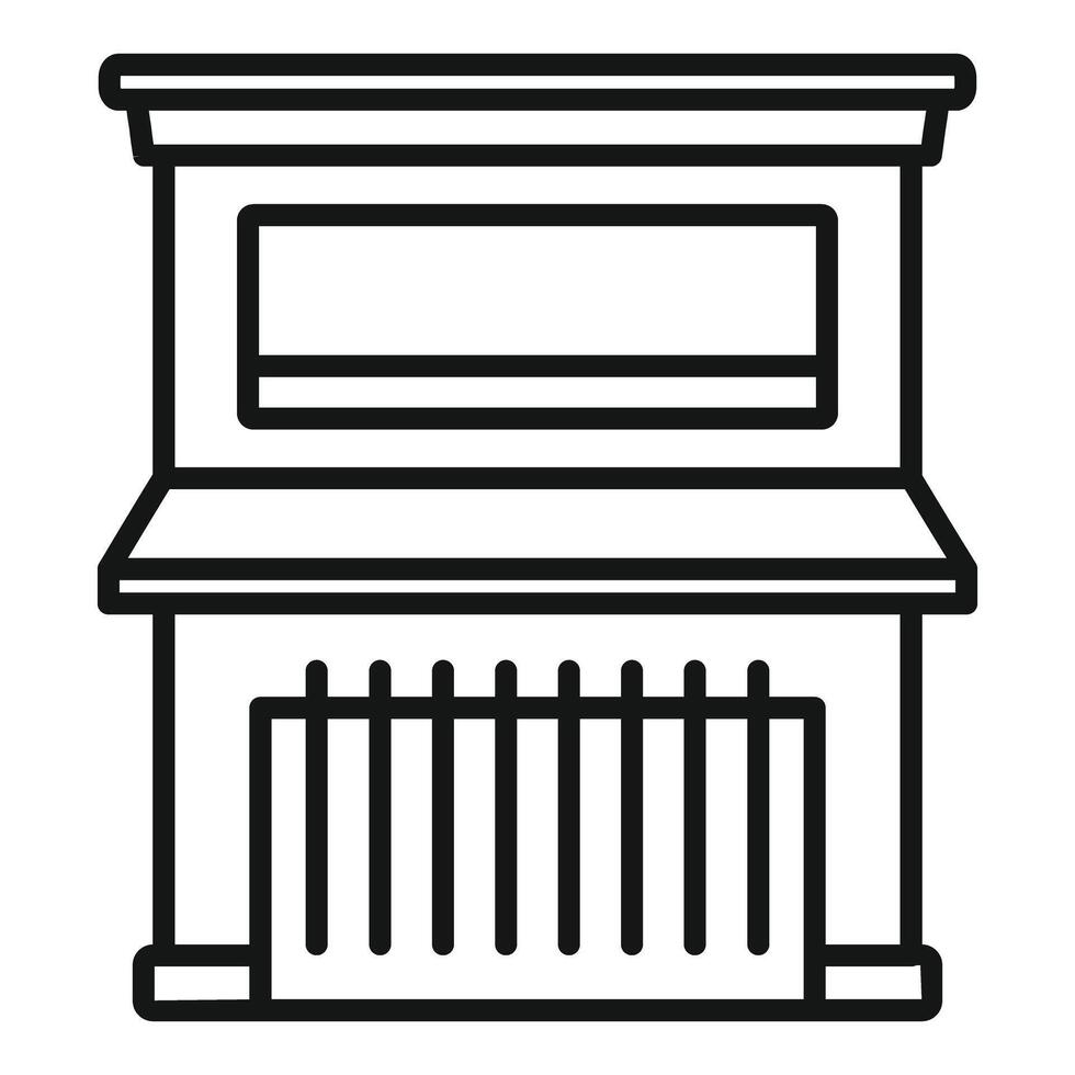 Street cafe building with empty banner and fence facade vector
