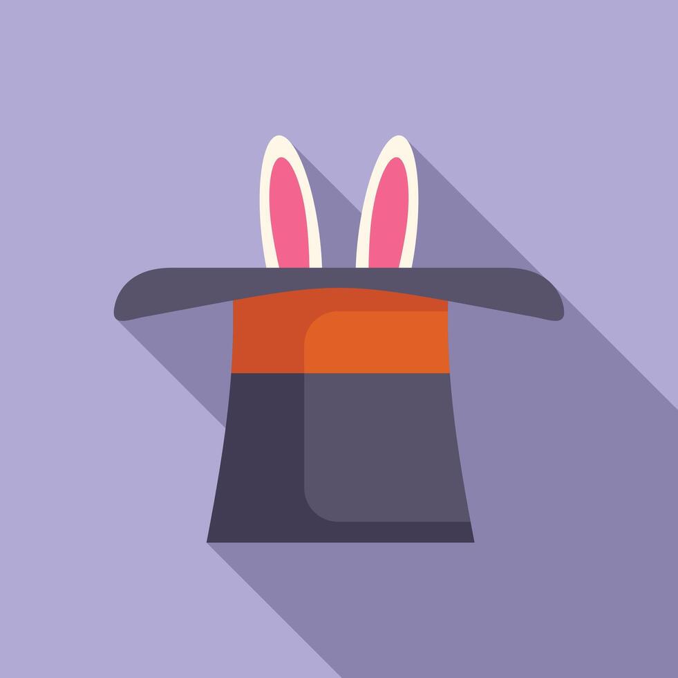 Magician top hat showing bunny ears illusion vector