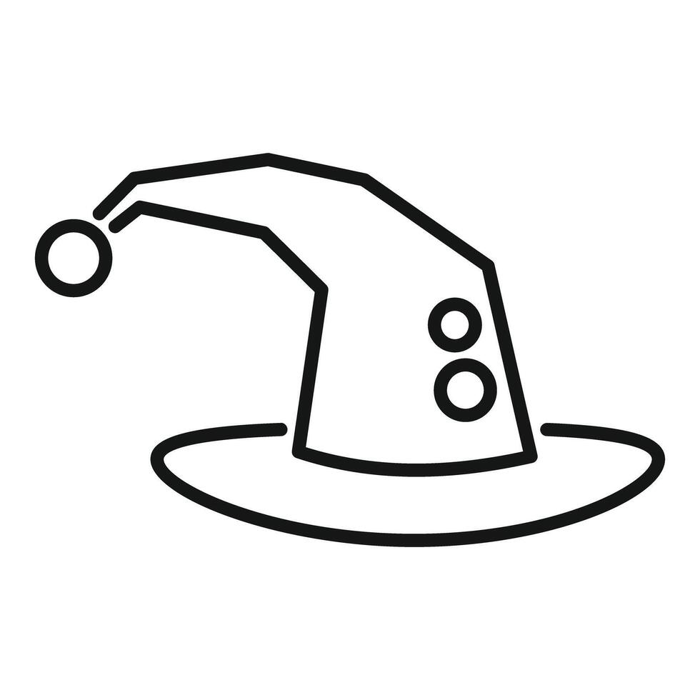 Witch hat silhouette icon showing halloween costume vector