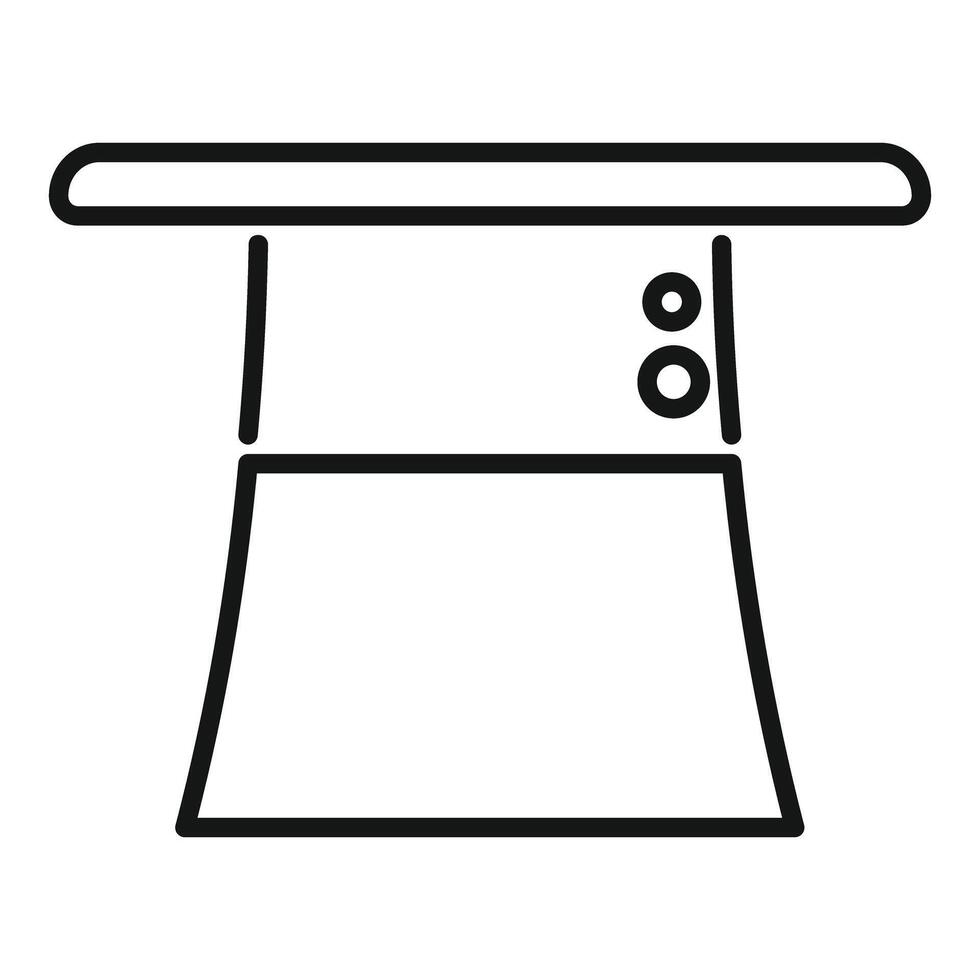 Simple line icon of a modern mailbox hanging on a wall vector