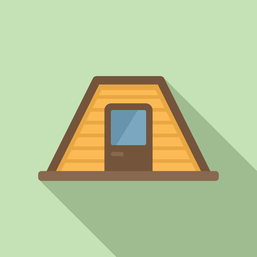 Wooden a frame cabin building representing concept of camping vector