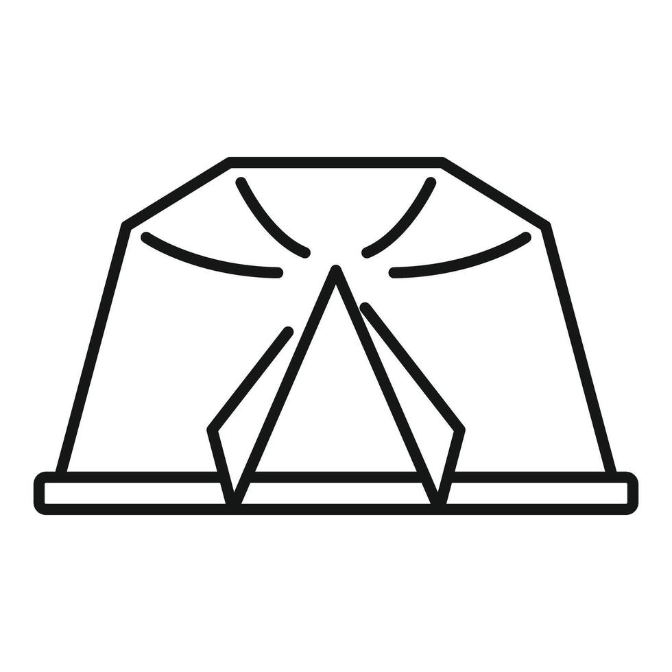 Camping tent standing on the ground for summer vacation vector