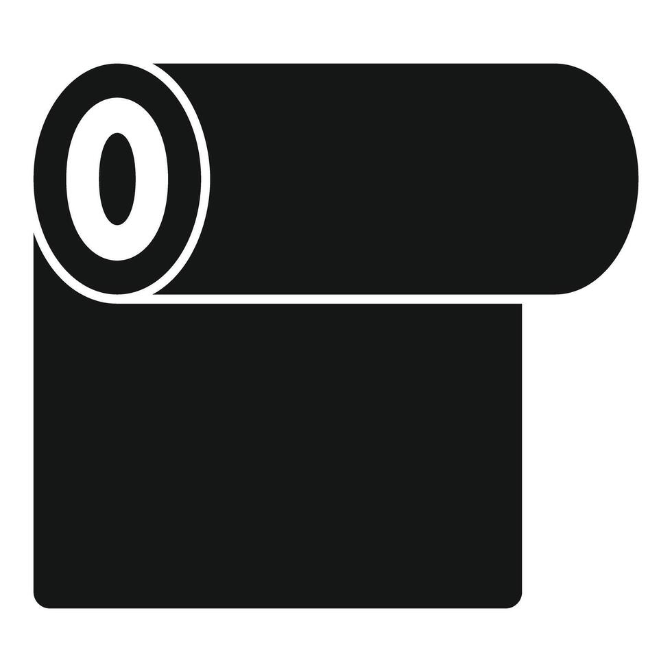 Textile roll icon representing fabric material for fashion design vector