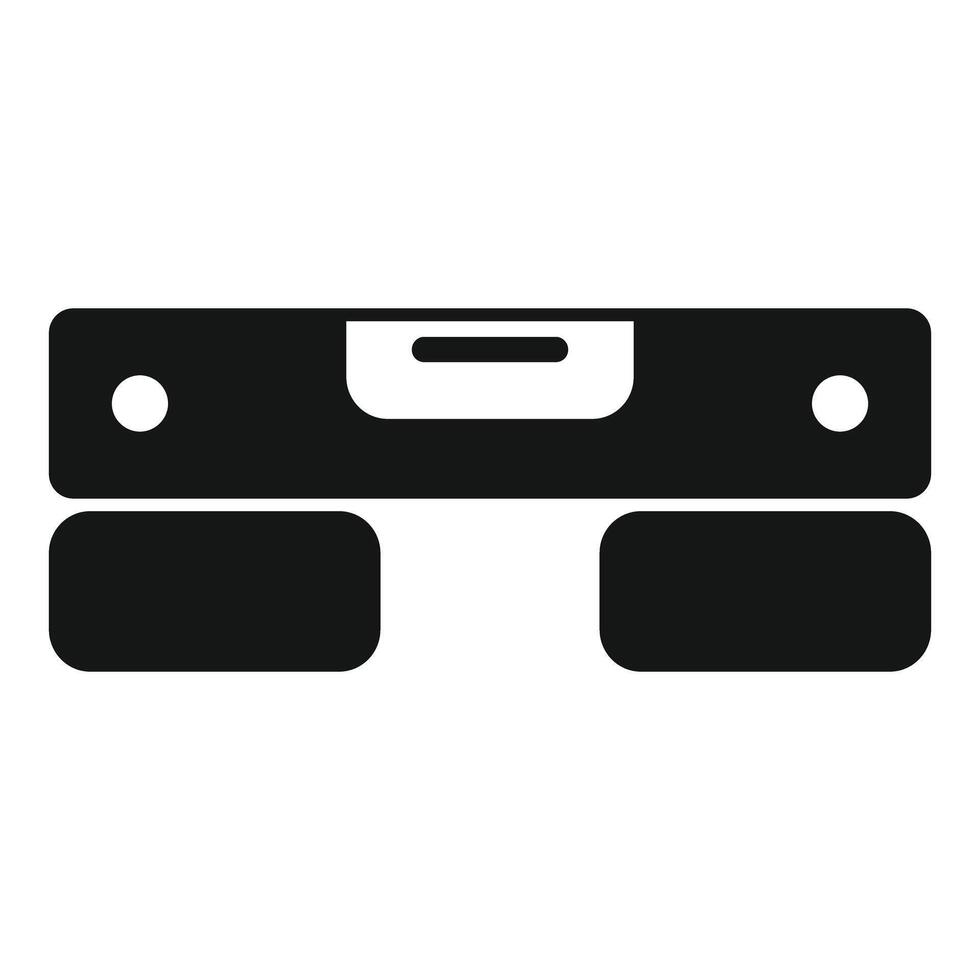 Construction level measuring tool icon showing balance and accuracy vector