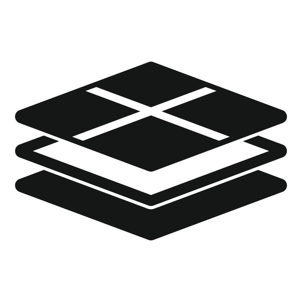 Floor tile layers showing structure for professional tiling vector