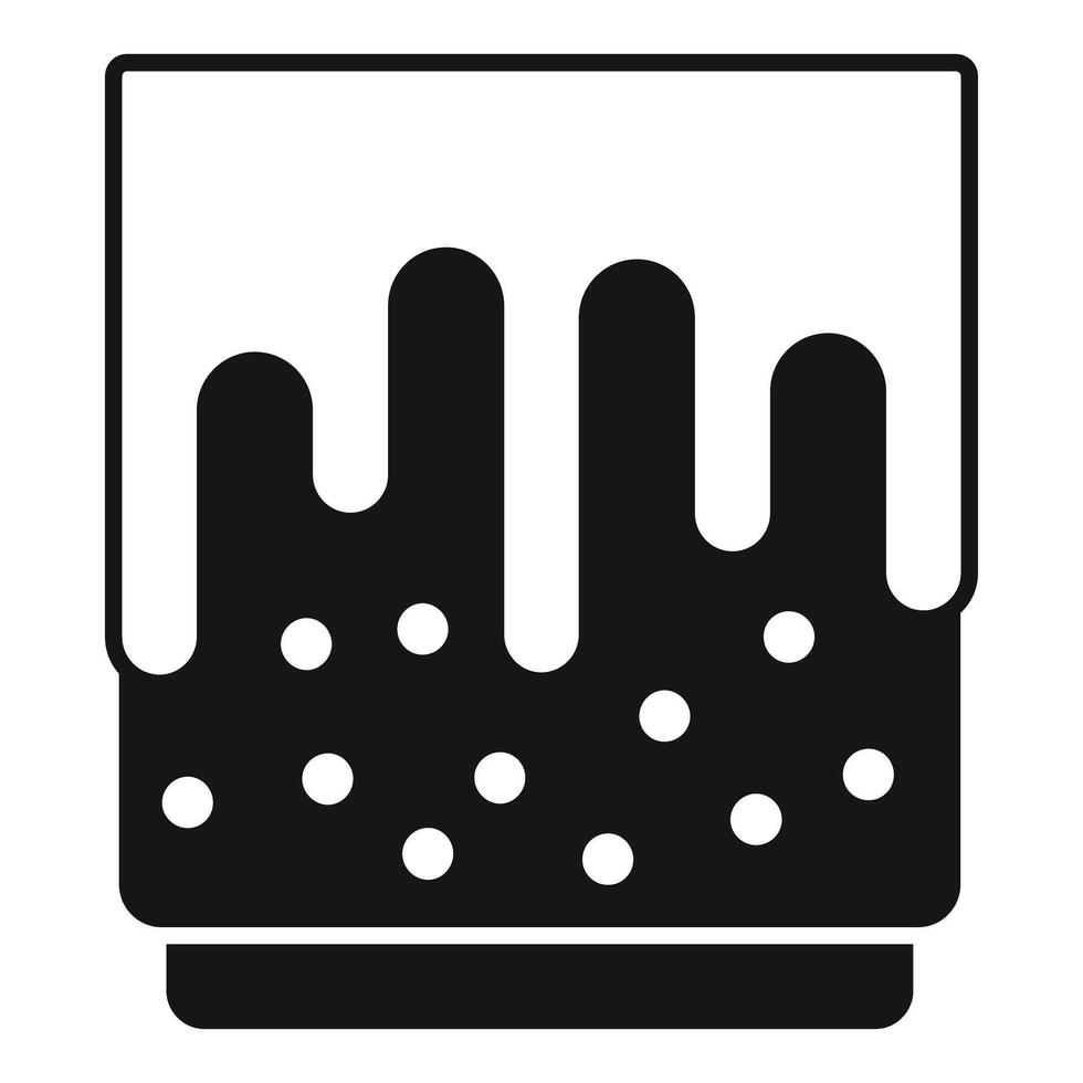 Glass of beer with foam icon simple style vector