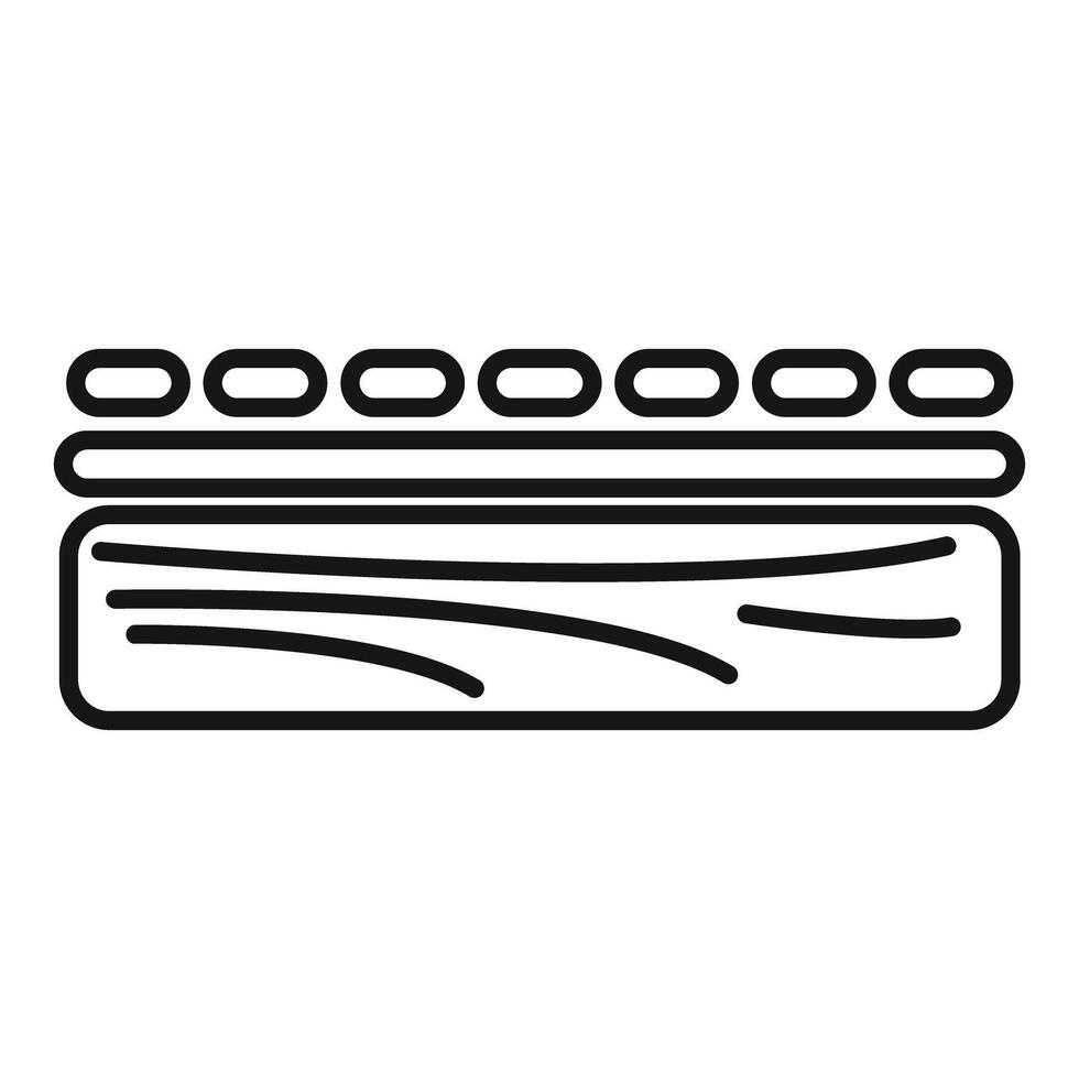 Orthopedic mattress layers showing memory foam icon vector