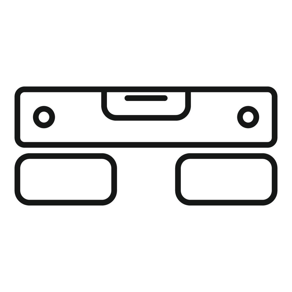 Spirit level tool icon showing horizontal alignment vector