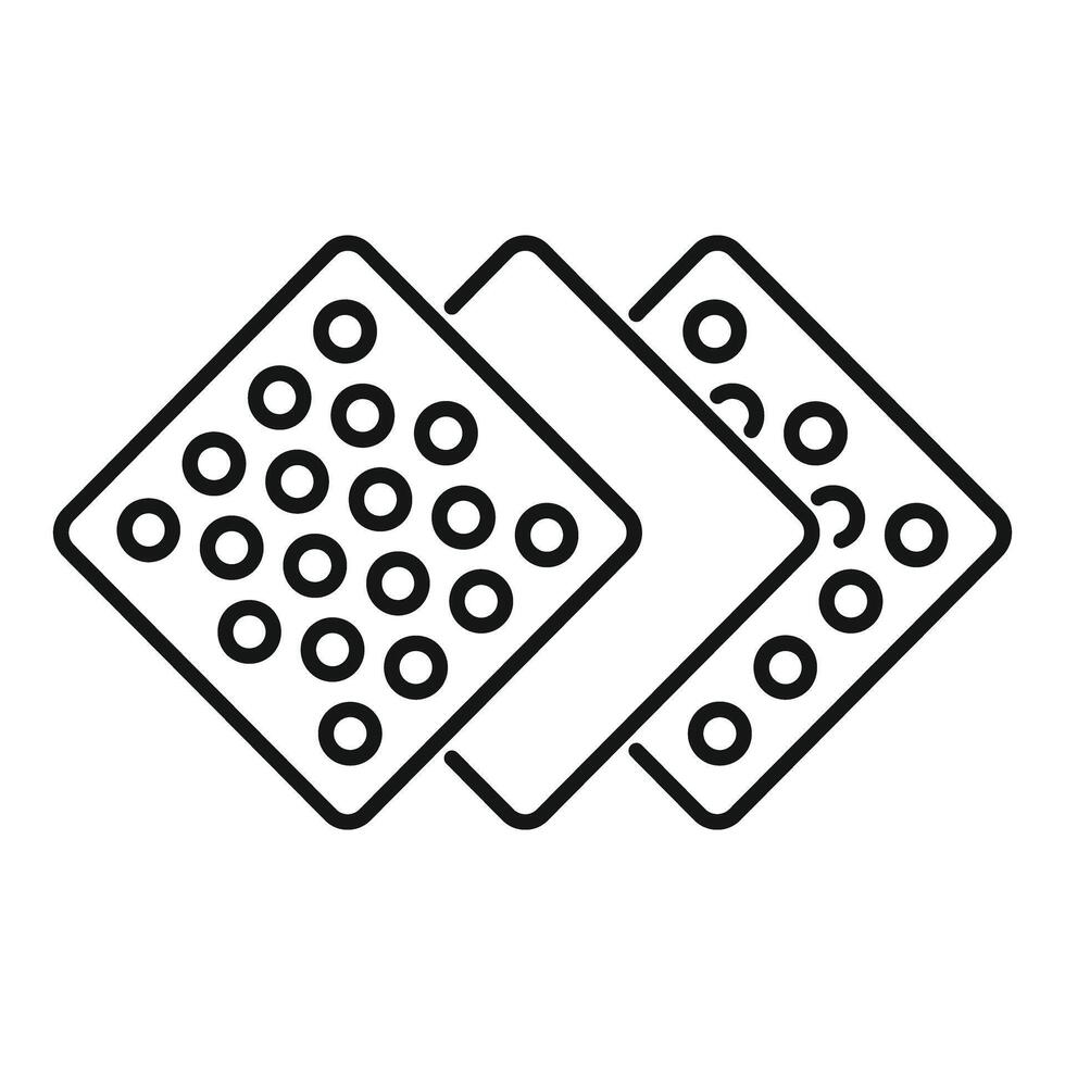 Three medical plasters overlapping showing different perforation patterns vector