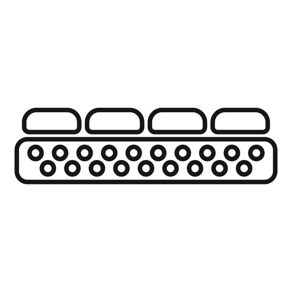 Stadium seats line icon showing fans cheering with excitement vector