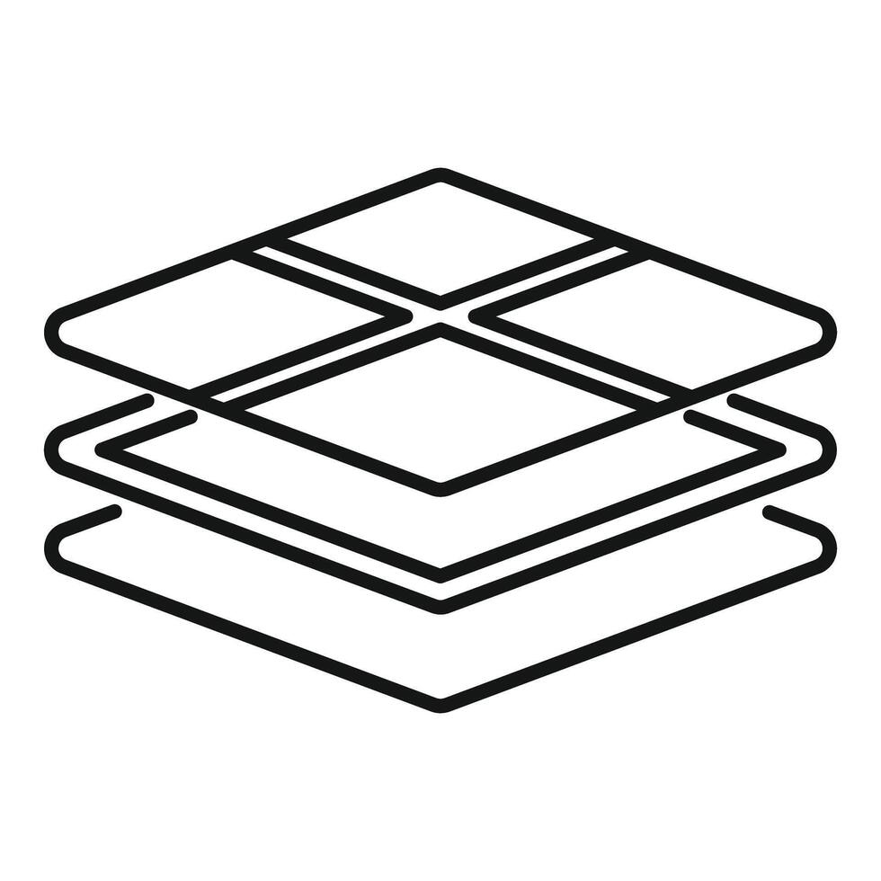 Floor tile layers showing different material options vector
