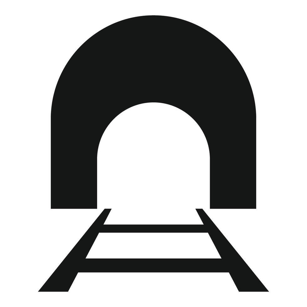 Railway tunnel leading to the light at the end vector