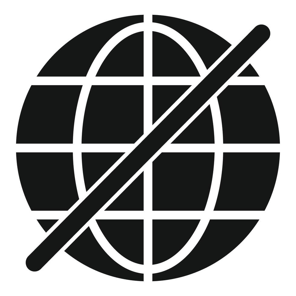 Global internet ban sign depicting censorship vector